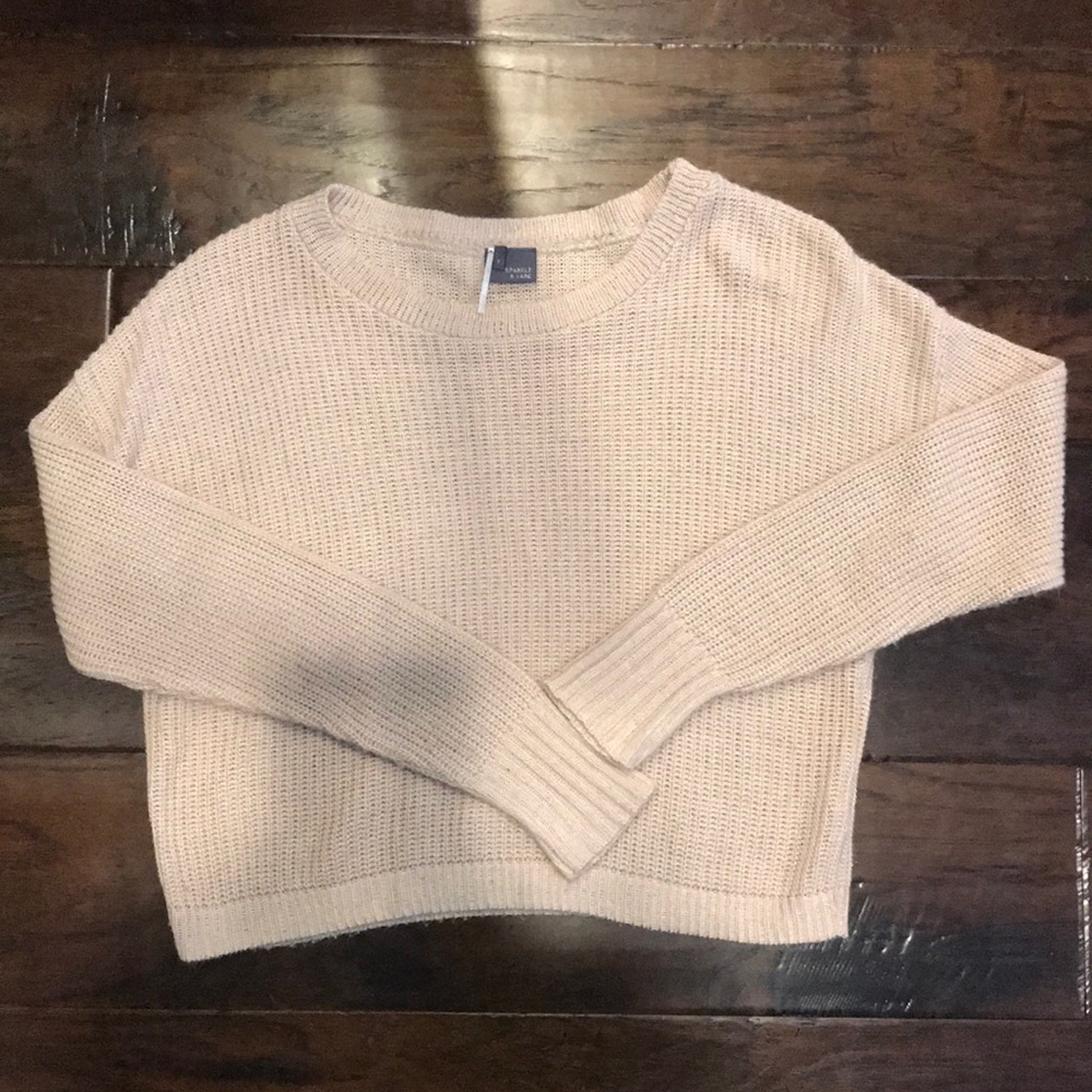 Urban Outfitters Cropped Tan Sweater